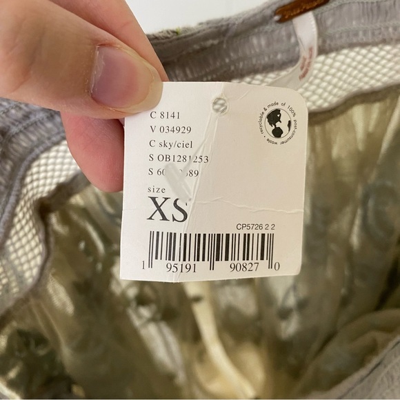 Free People Sheer Meadows Bodysuit Women’s Size XS Embroidered Blue Green NWT - Picture 12 of 15